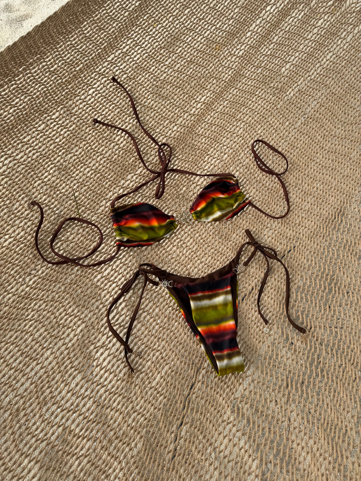 PALMA HALTER RUCHED BIKINI TOP - ANABELL RED