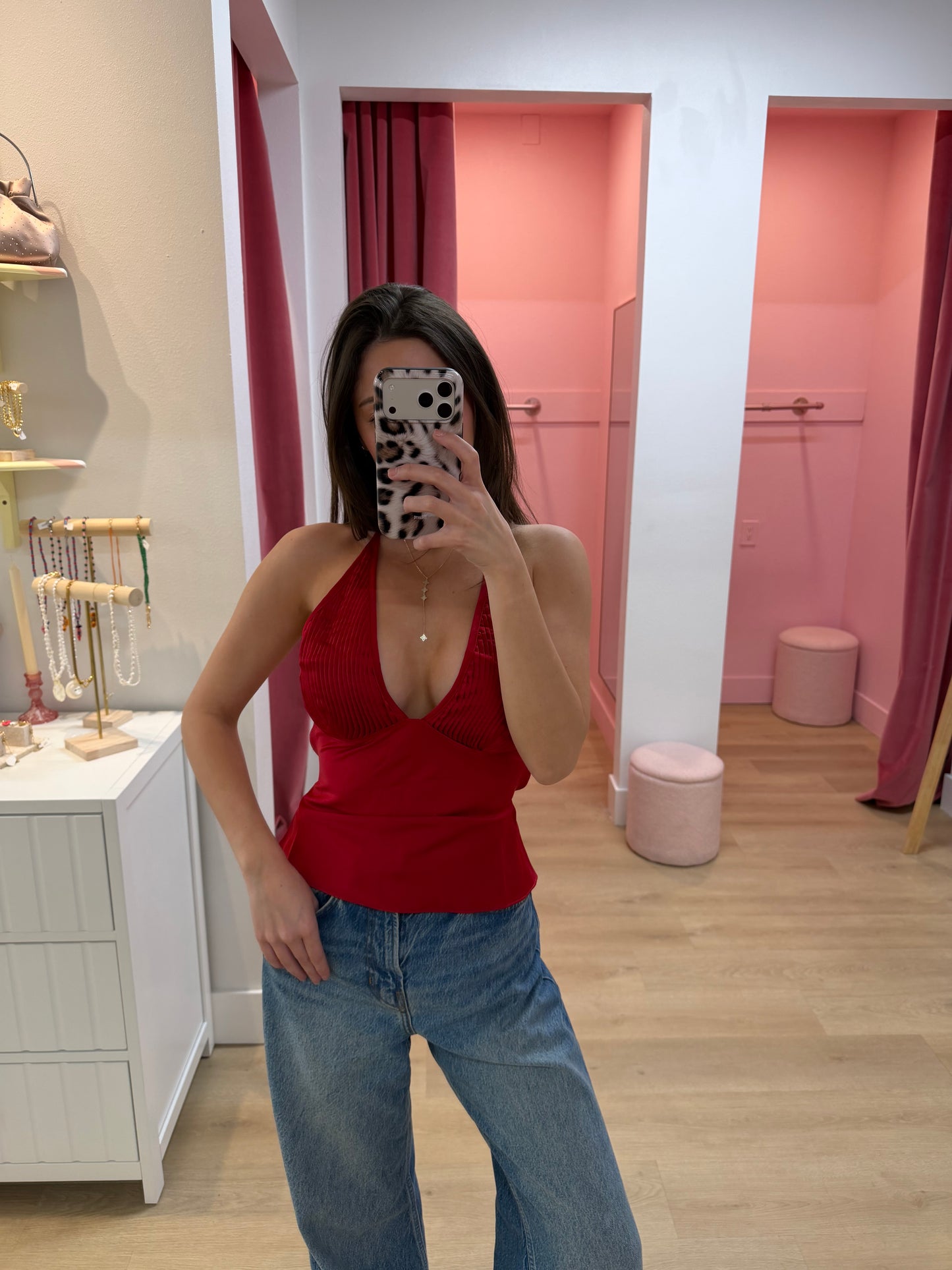 devon top - ruby red