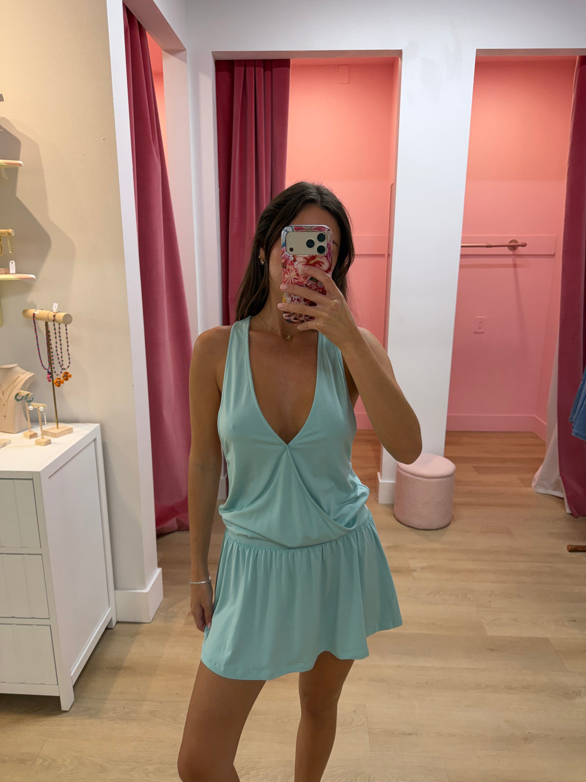 Maui Mini Dress - Aqua