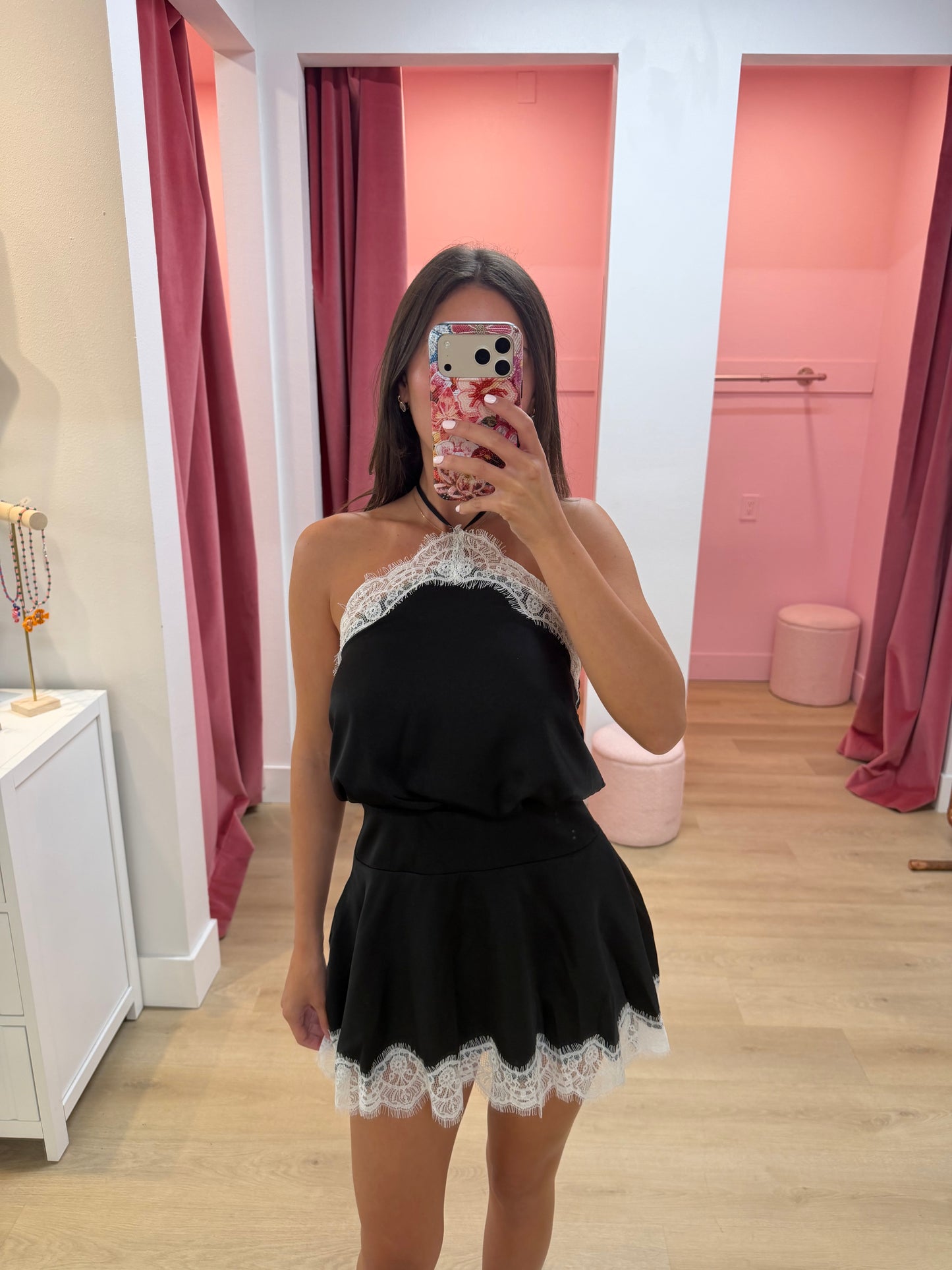 Florence Mini Dress - Midnight Lace