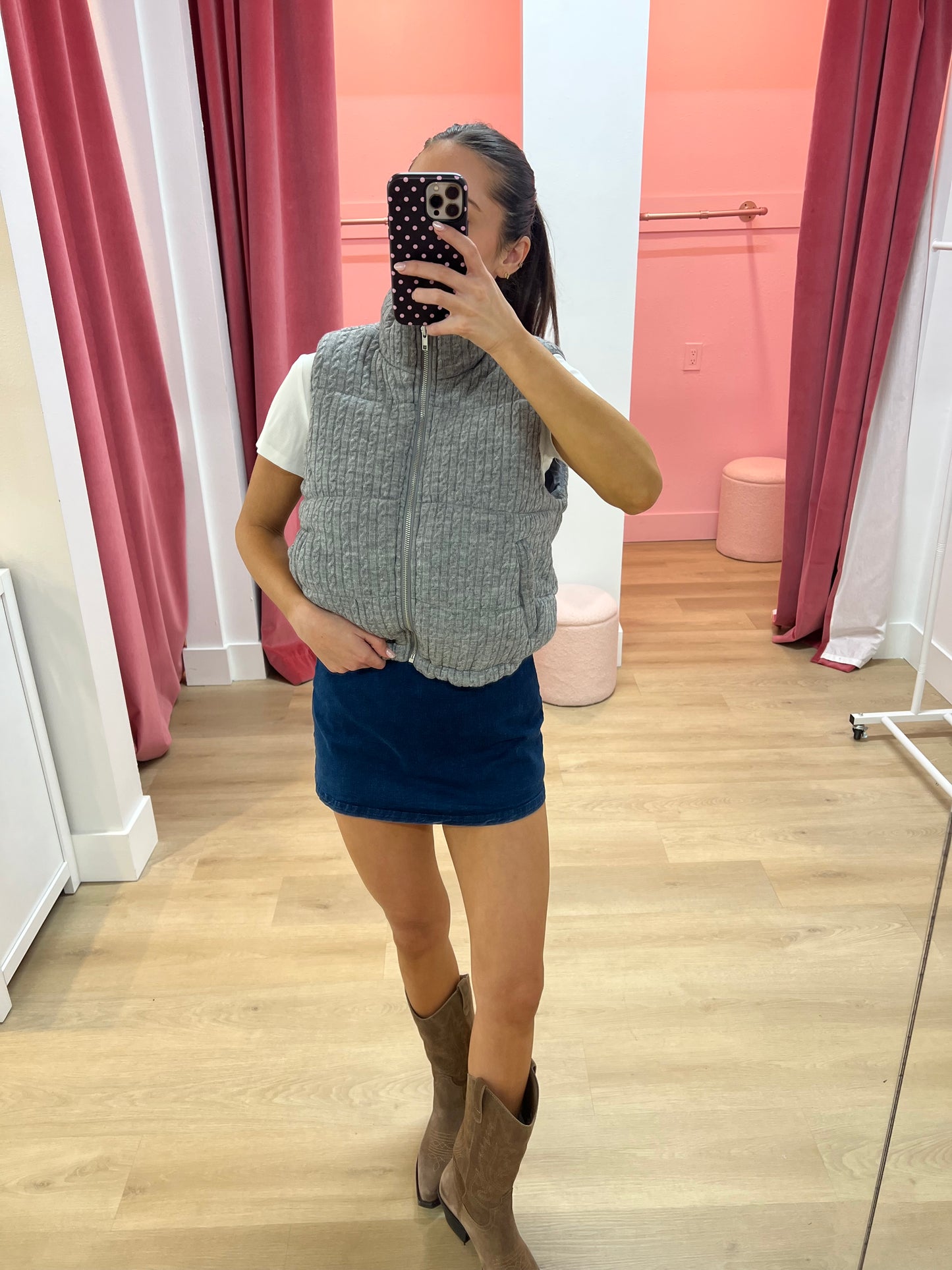 Luna Knit Puffer Vest