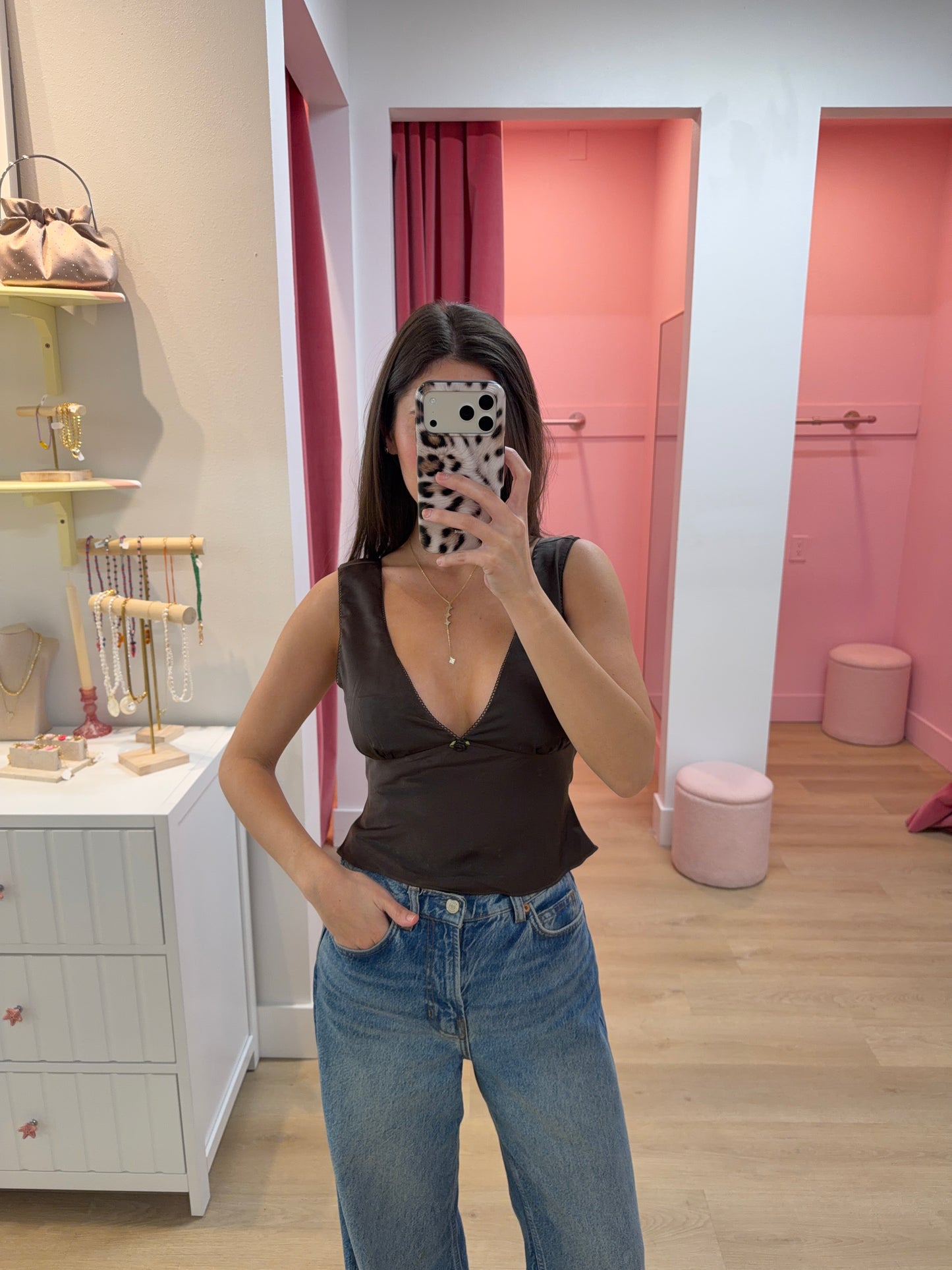 celia top - chocolate brown
