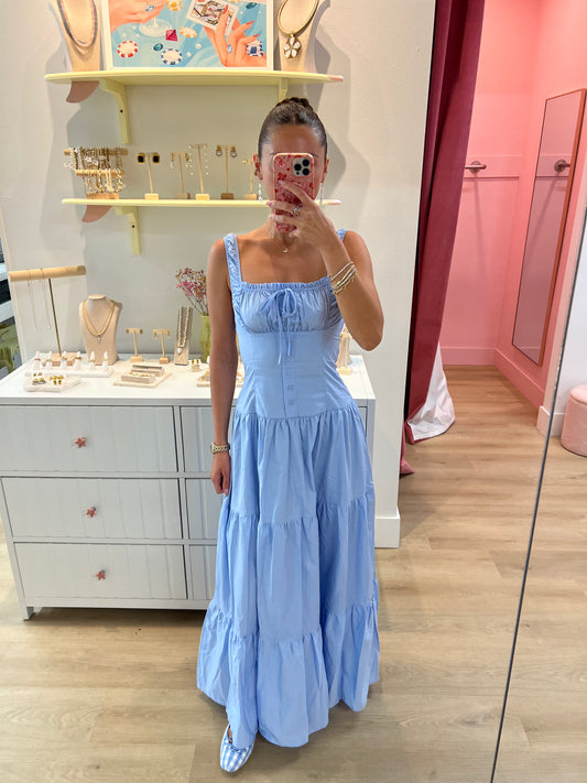 Cassandra Maxi Dress - Blue