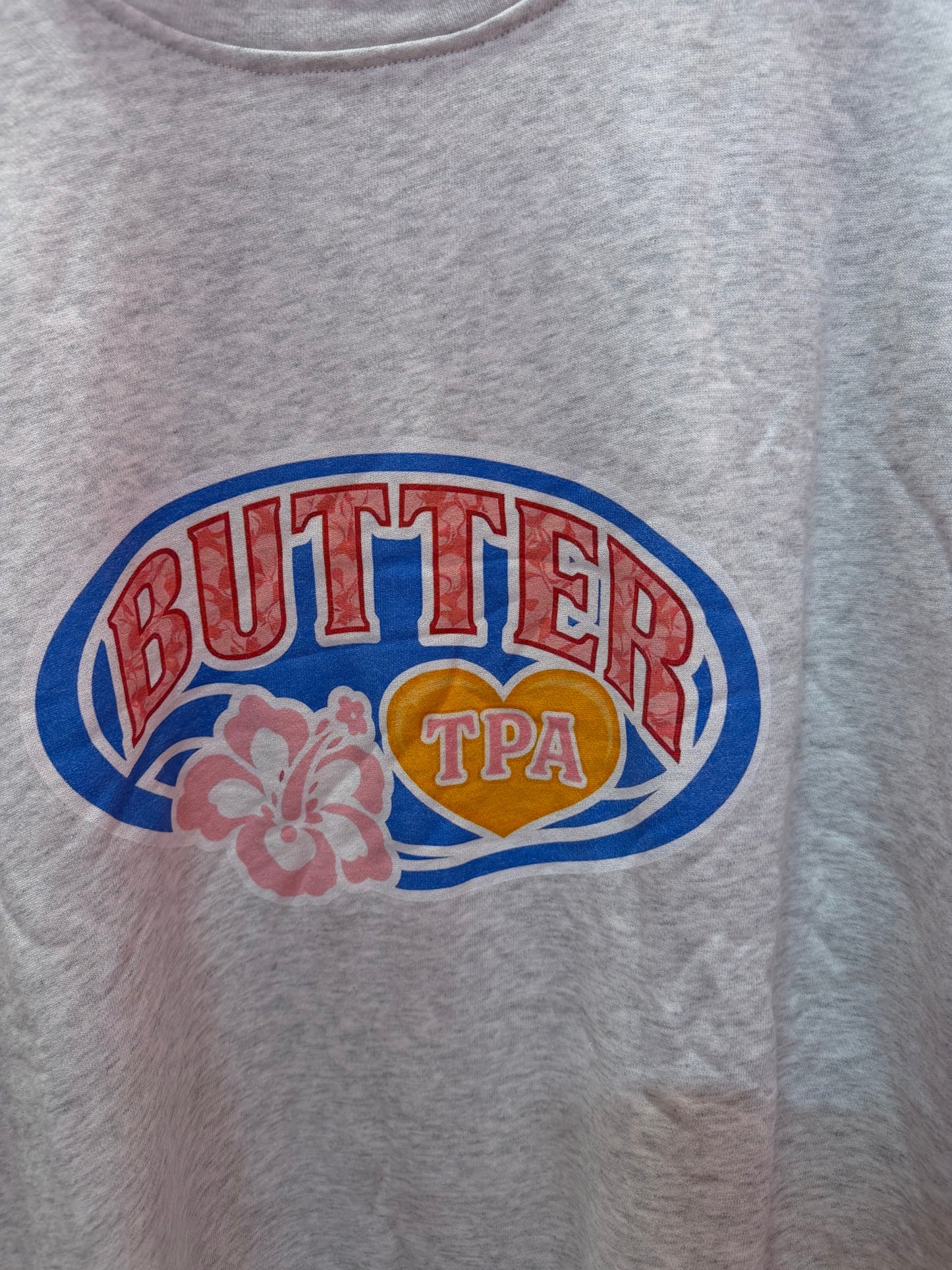 ‘BUTTER’ Terry Funnel Neck Pullover - Hibiscus
