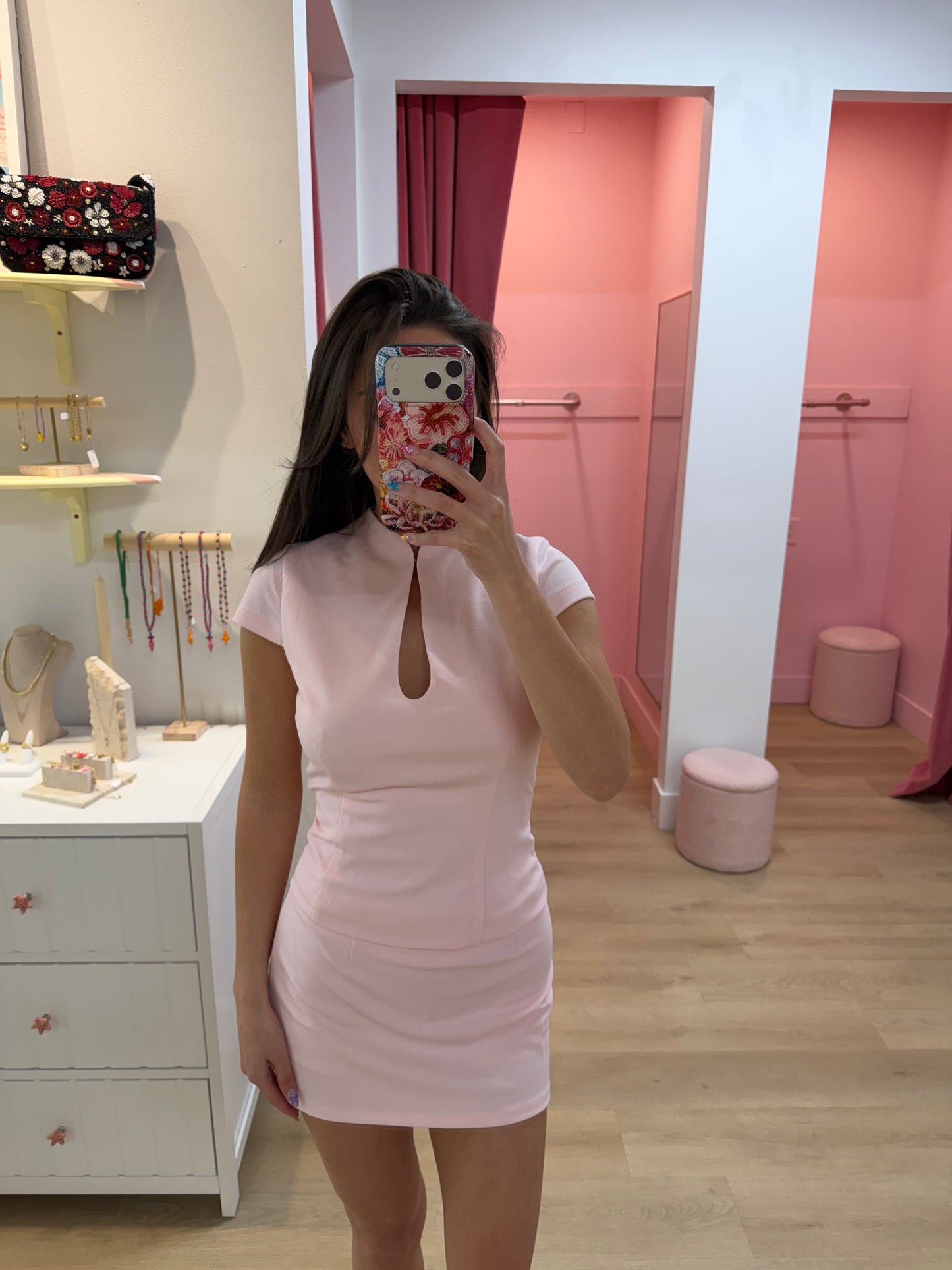 VIENO FITTED MINI SKORT - MUSK