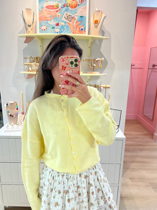 Piper Butter Yellow Cardigan