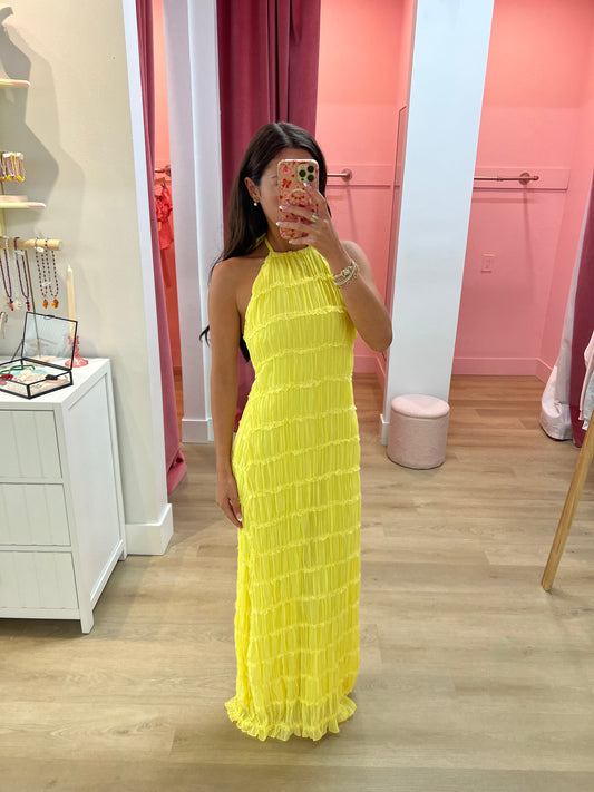 Chelly Halter Tiered Dress