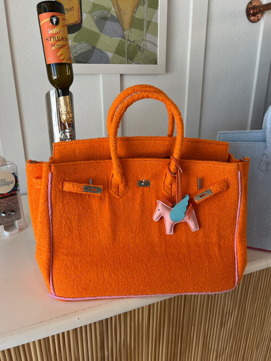 Beach Birkin -Orange Peel Large