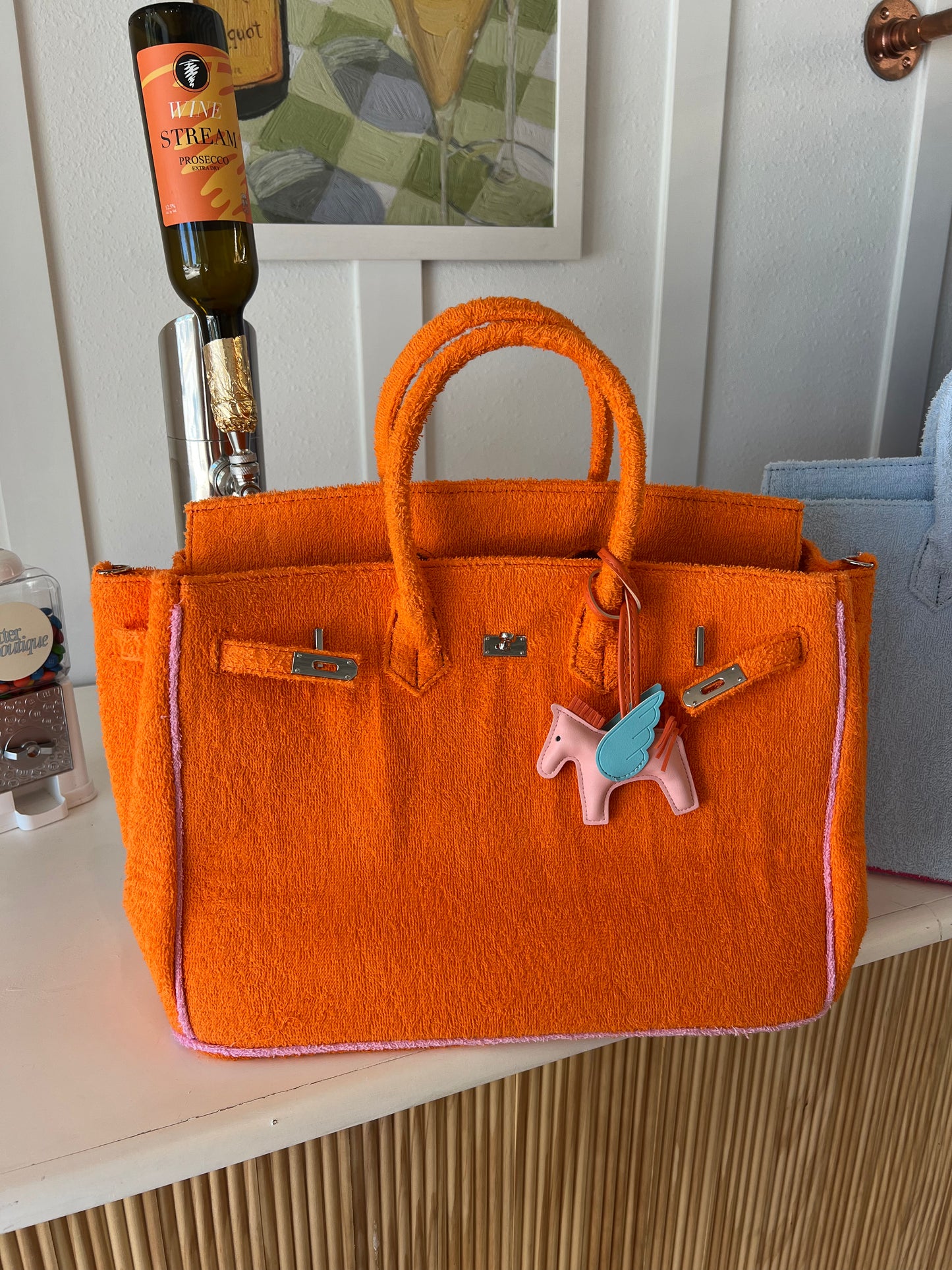 Beach Birkin -Orange Peel Large