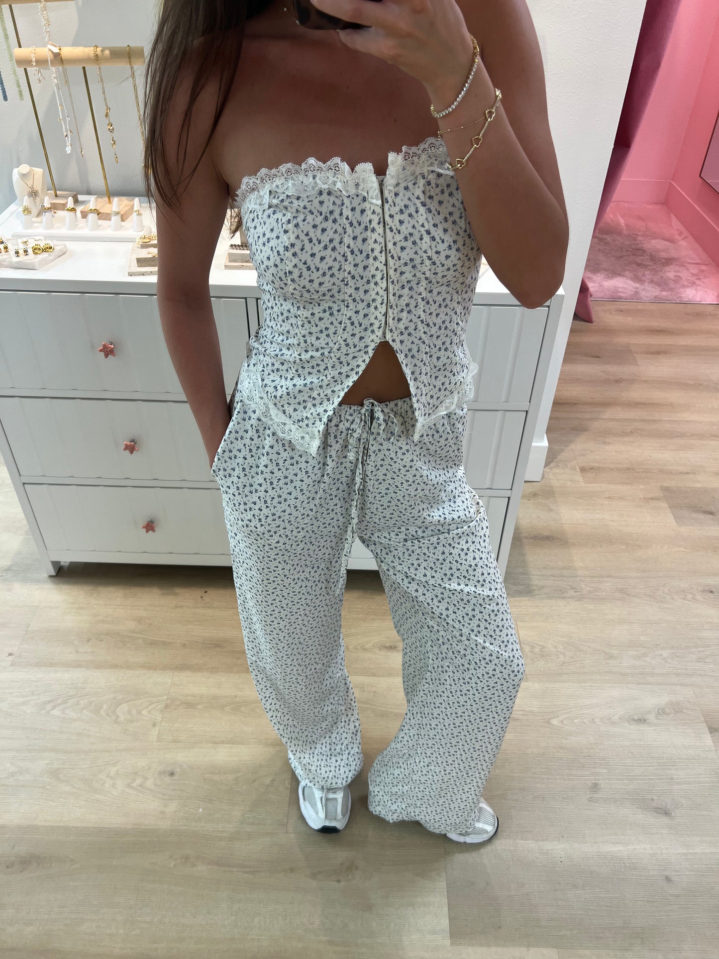 Ruby Lace-trim Strapless Corset Top