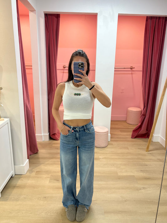 Hudson High Rise Wide Denim Jeans