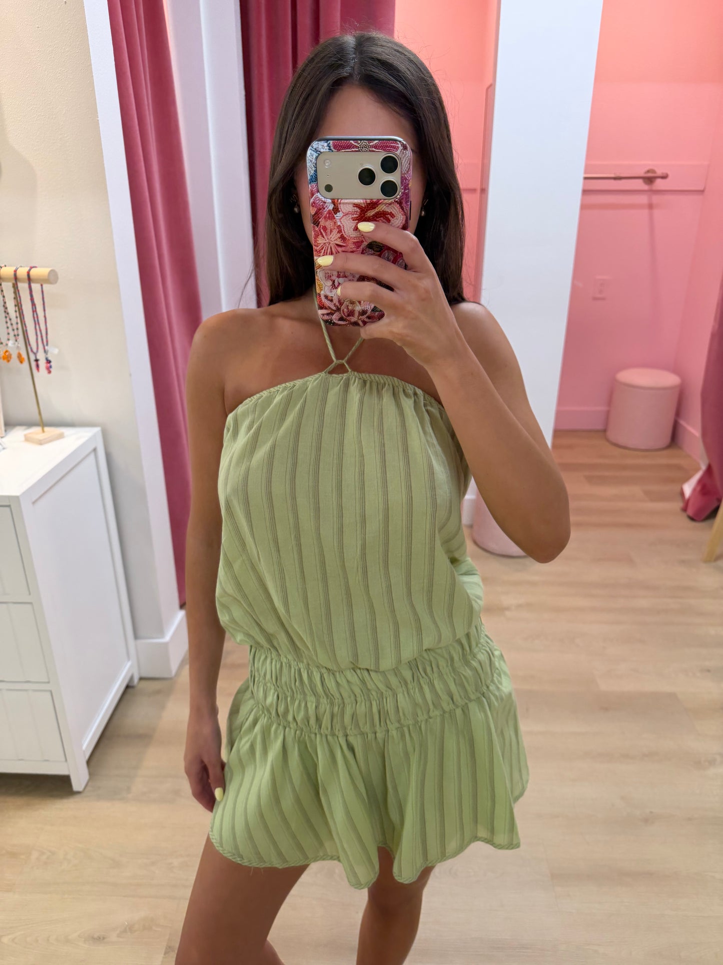 Mara Dress - Lime