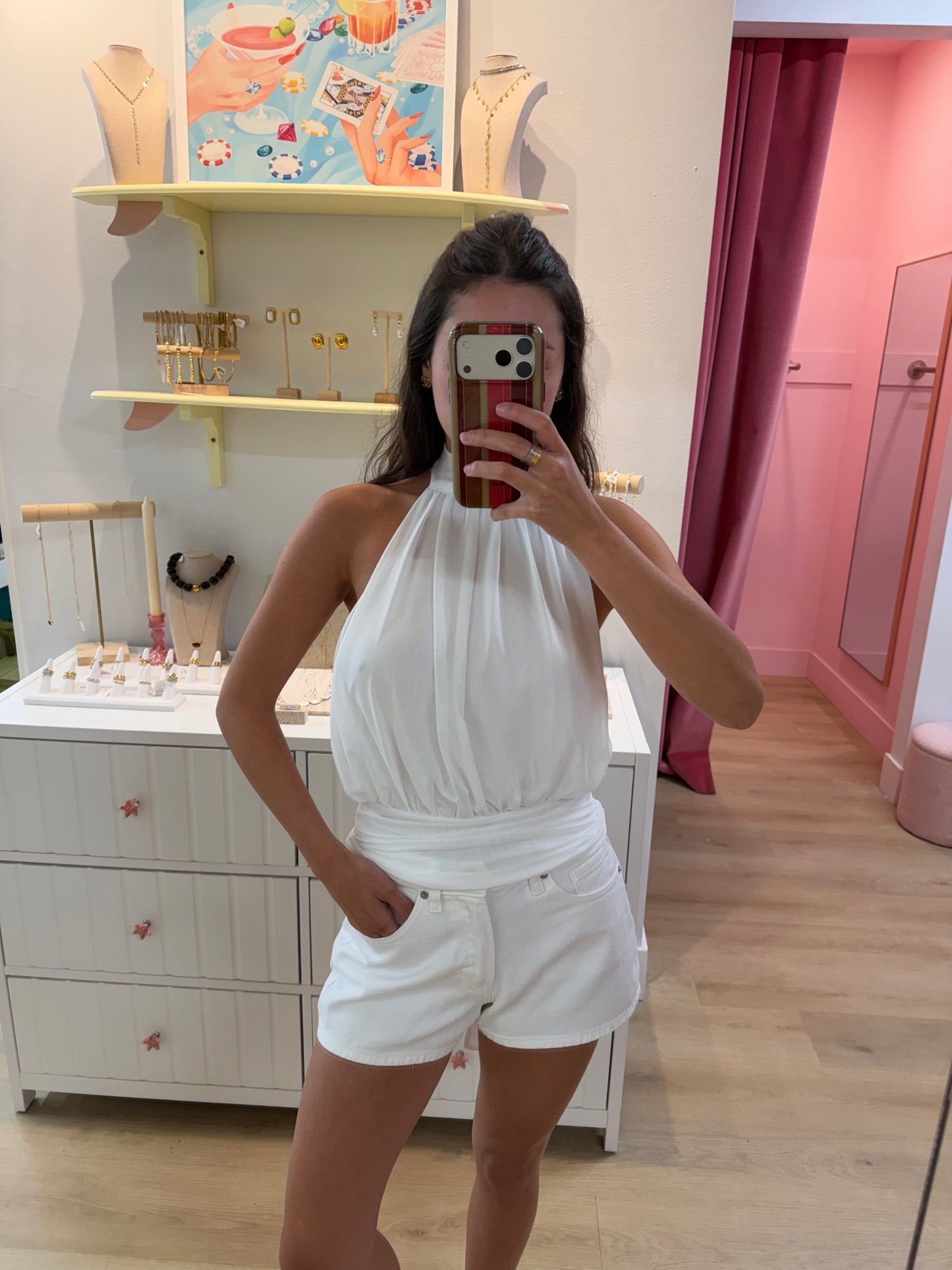 Blake White Denim Shorts