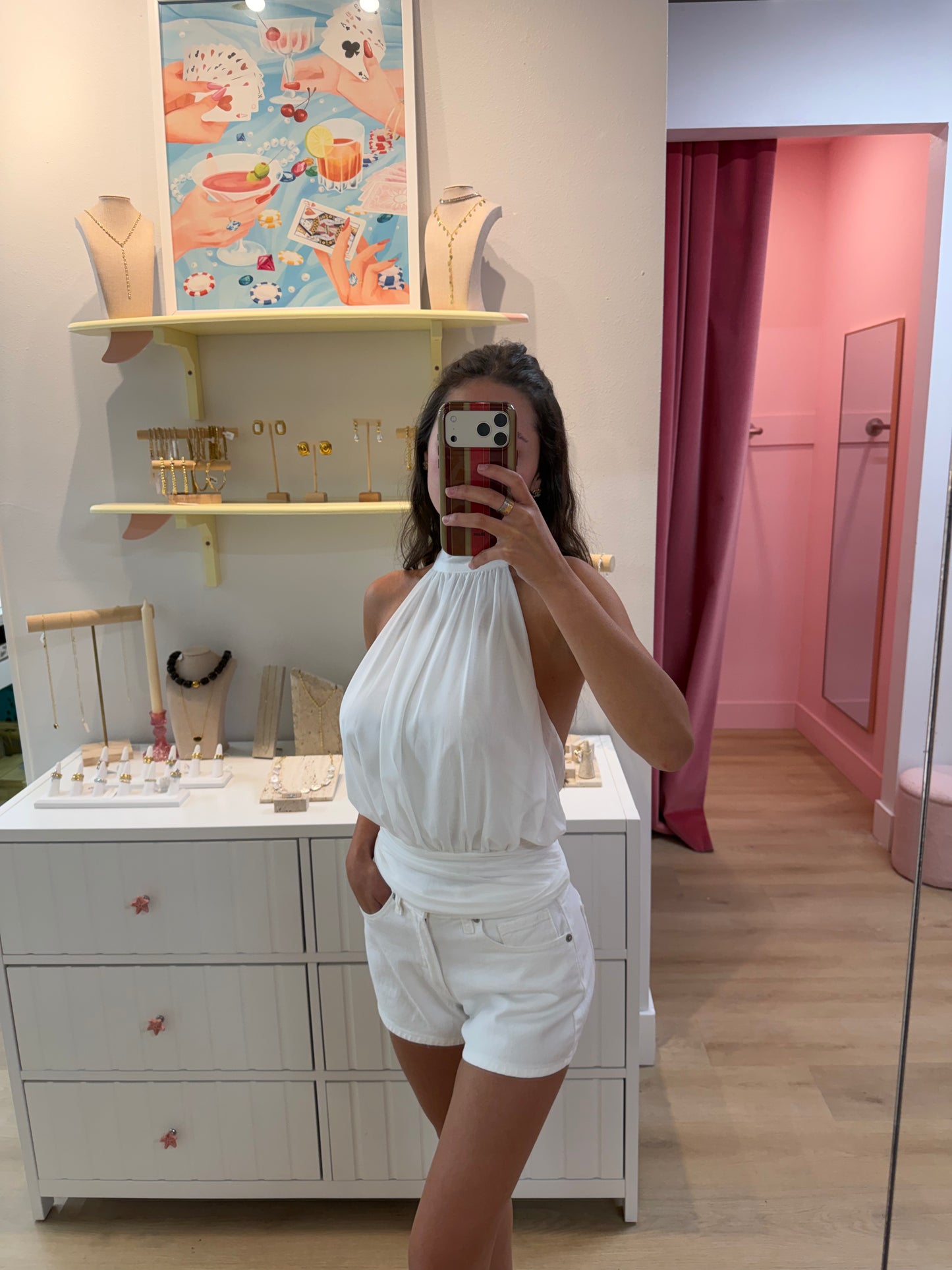 Blake White Denim Shorts