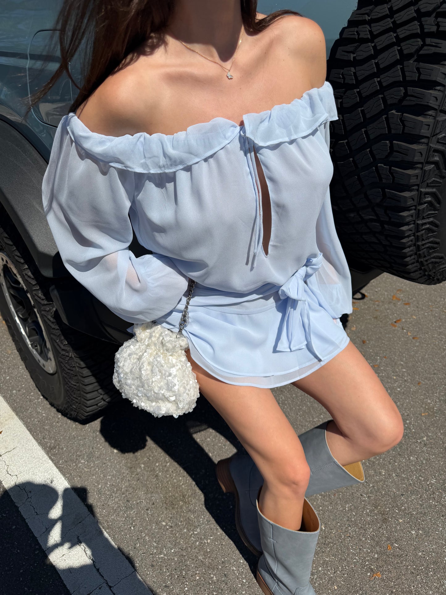 encina skirt - blue