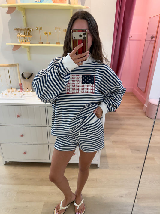 Americana Stripe Shorts "USA"