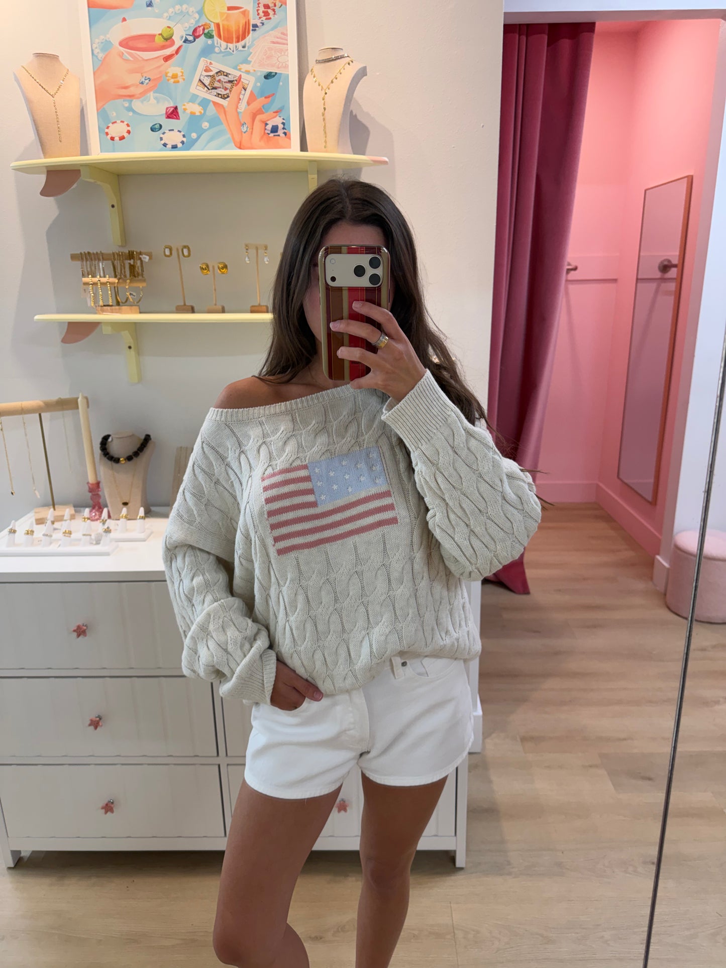 Blake White Denim Shorts