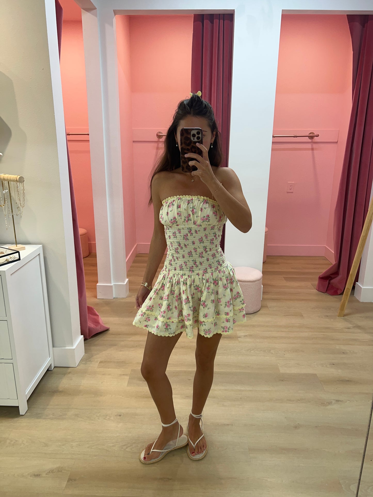 Miley Smocked Tube Mini Dress