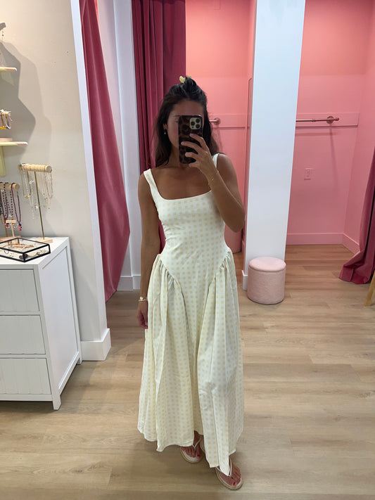 Sasha Gingham Sundress - Yellow