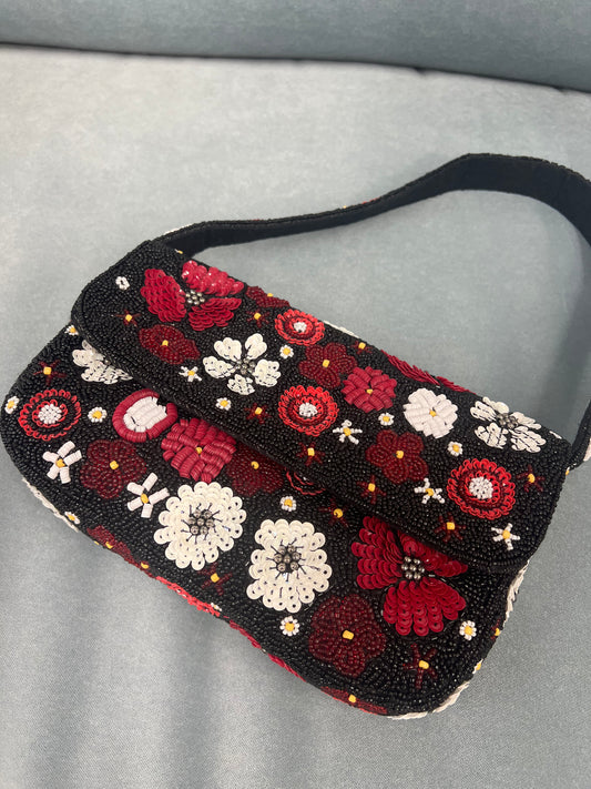 Scarlet Romance Embellished Shoulder Bag