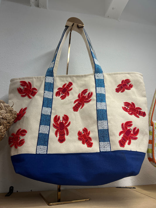 Coastal Claw Beaded Boat Bag