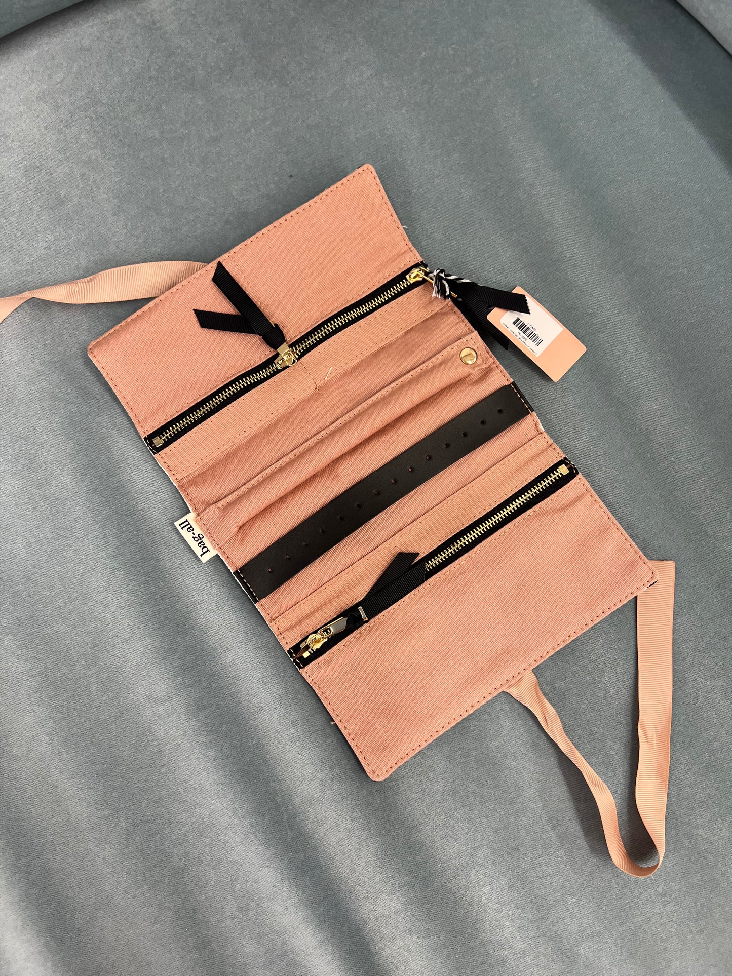 Travel Jewelry Roll- Striped