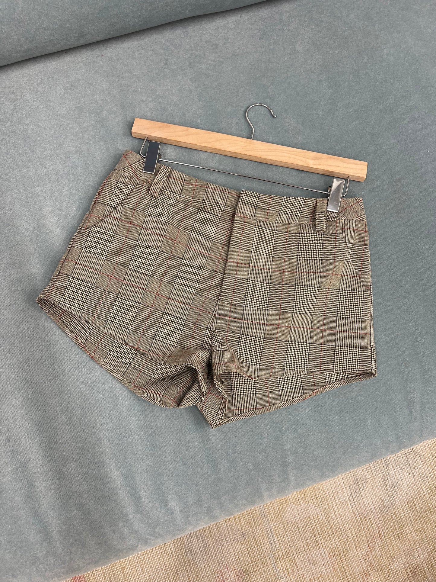 PLAID MICRO SHORTS