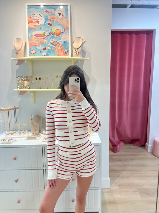 Josephine Knit Strip Shorts