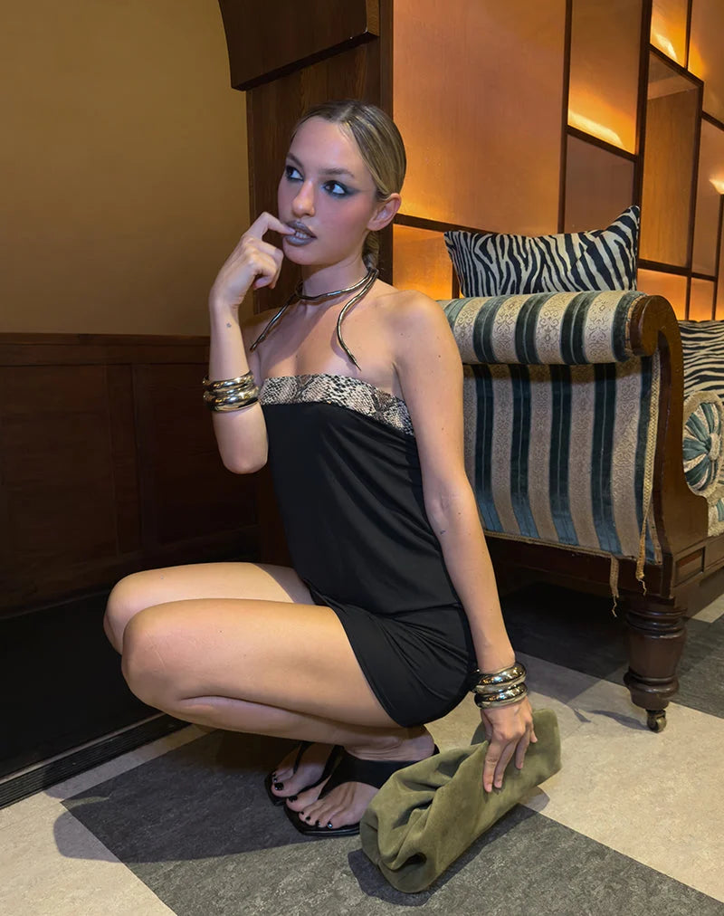 Margot Sequin Snake Mini Dress