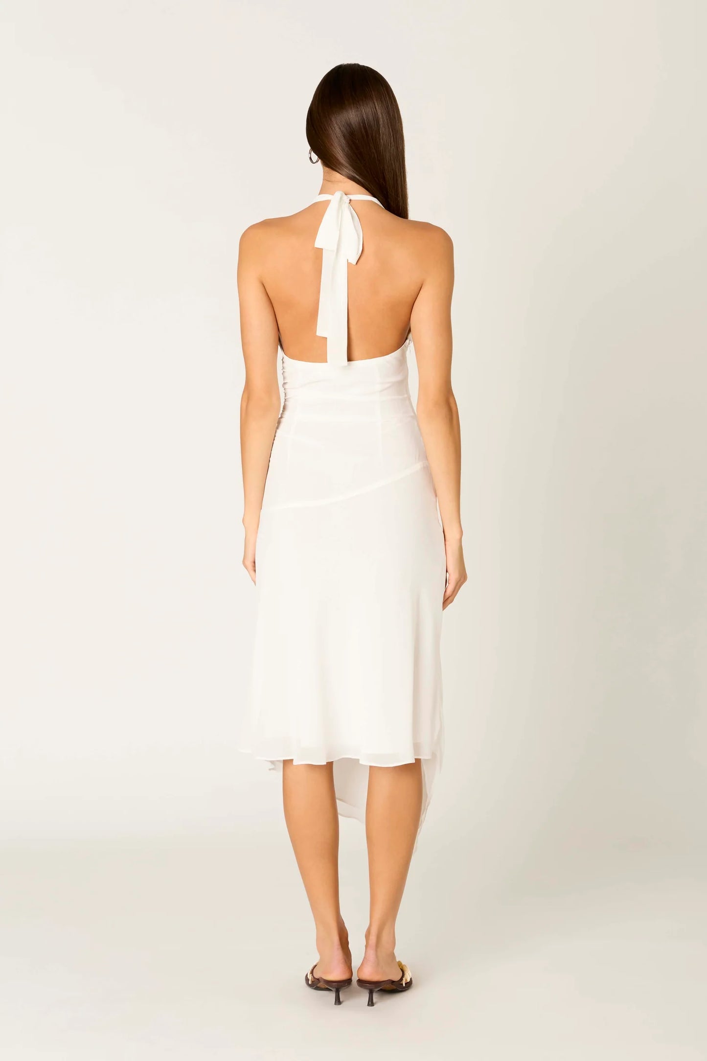 Sasha Midi Mermaid Dress - PEARL