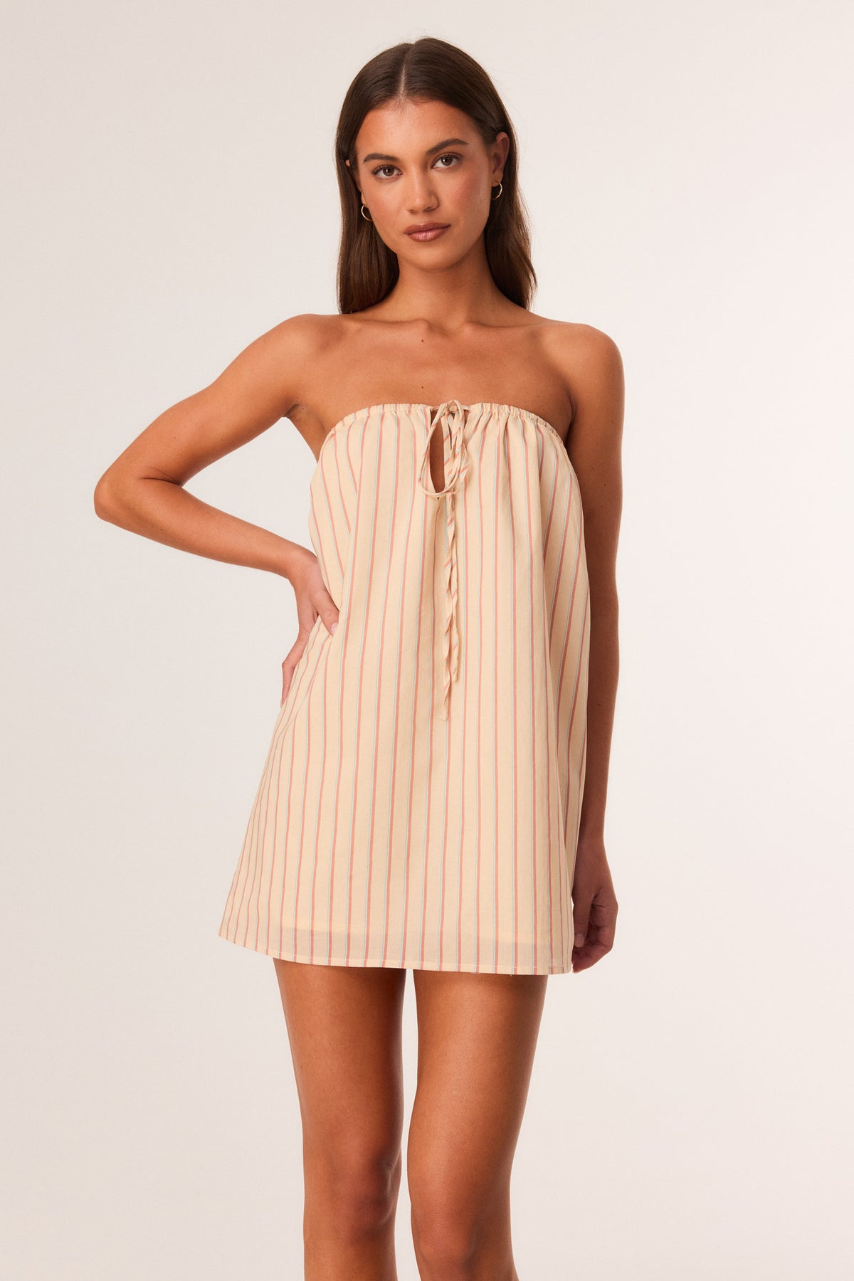 Ainsley Mini Dress - BUTTER STRIPE