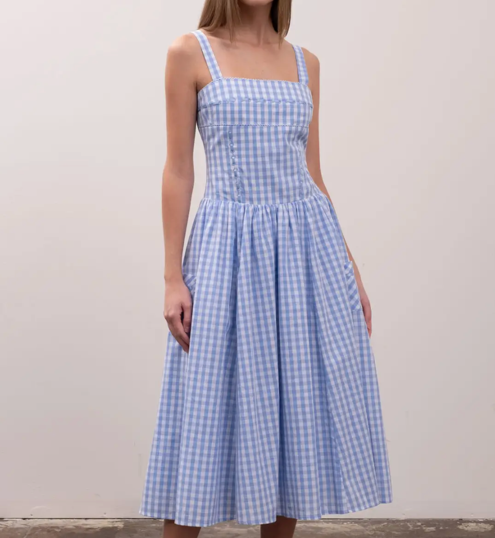 Giselle Gingham Midi Dress
