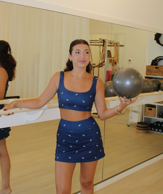 Millie Sports A-Line Skort - NAVY ROSE