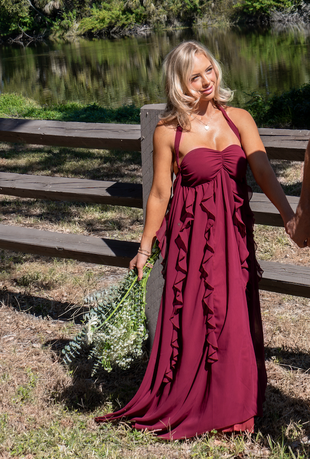 Chloe Ruffle High-low Maxi Dress