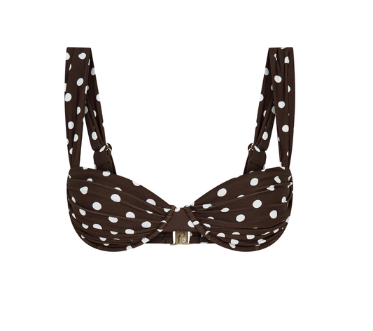 Rhodes Top - Brown Polka