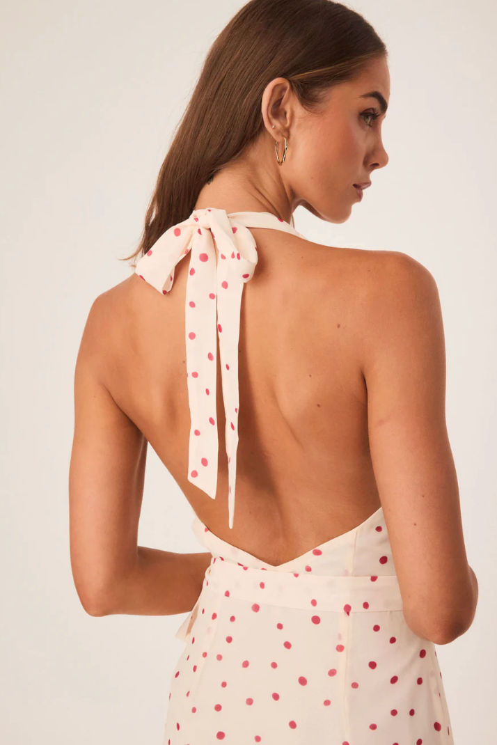 Amaya Mini Dress - Cherry Polka Dot
