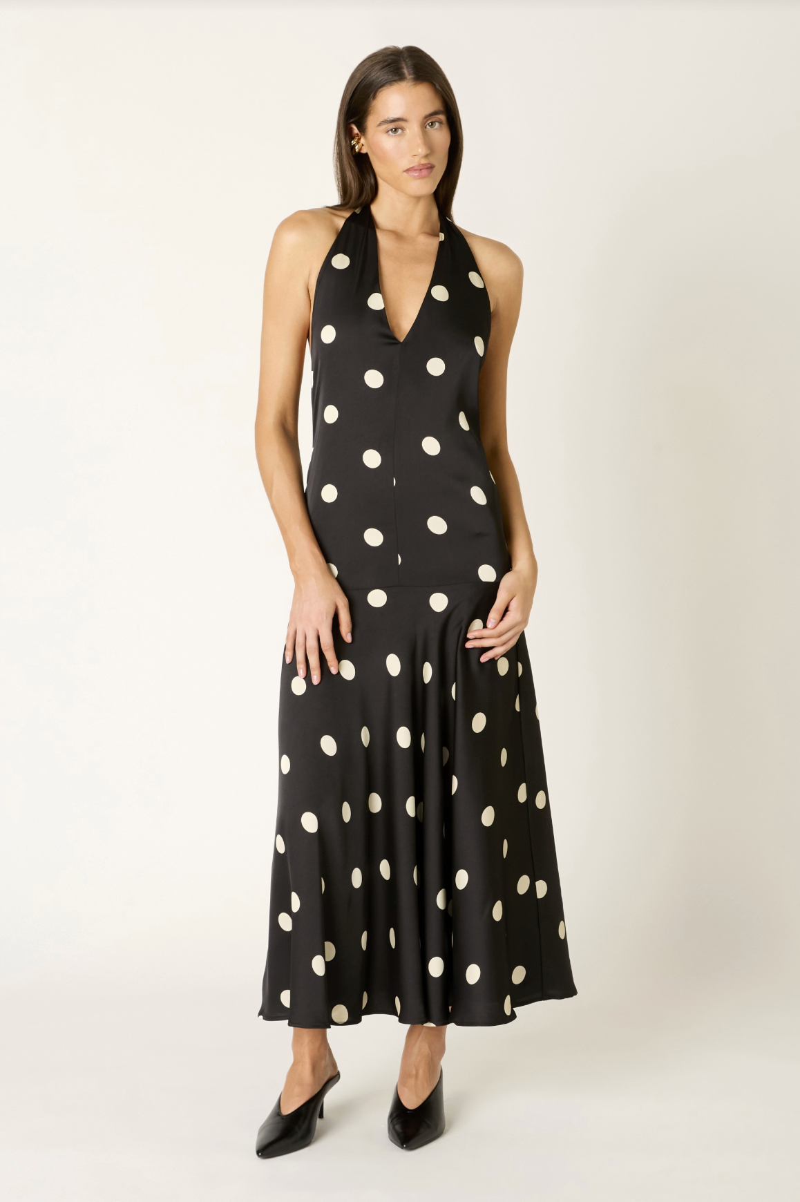 Verona Dress - black polka