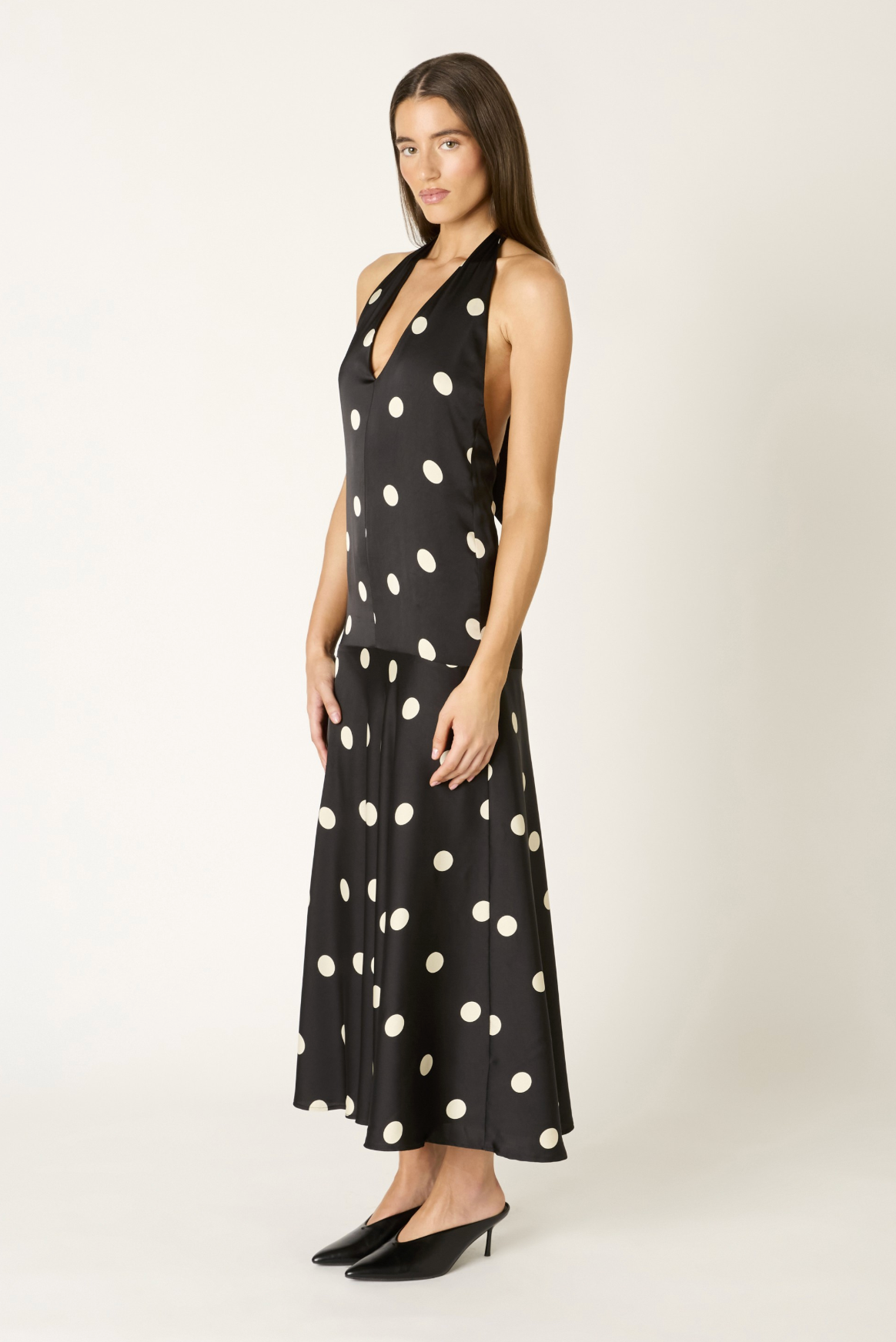Verona Dress - black polka