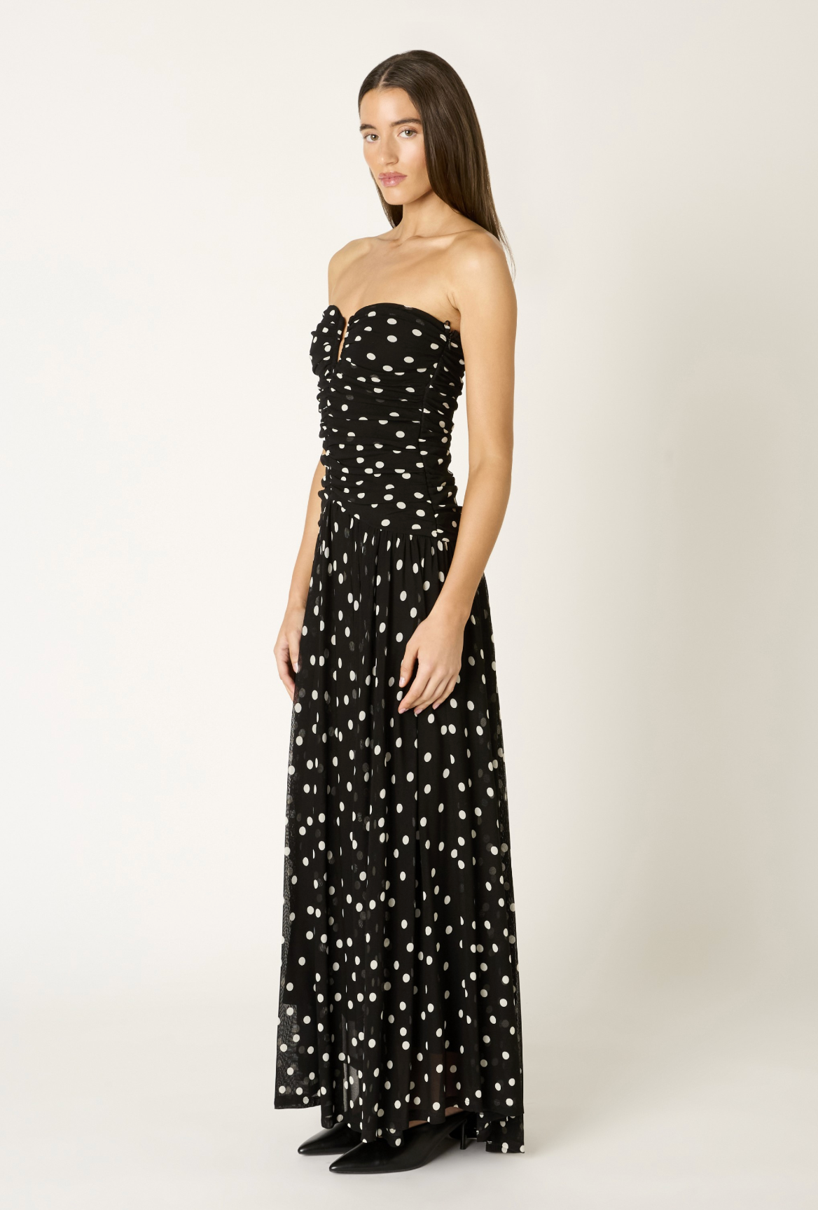 Beverly Dress - black polka