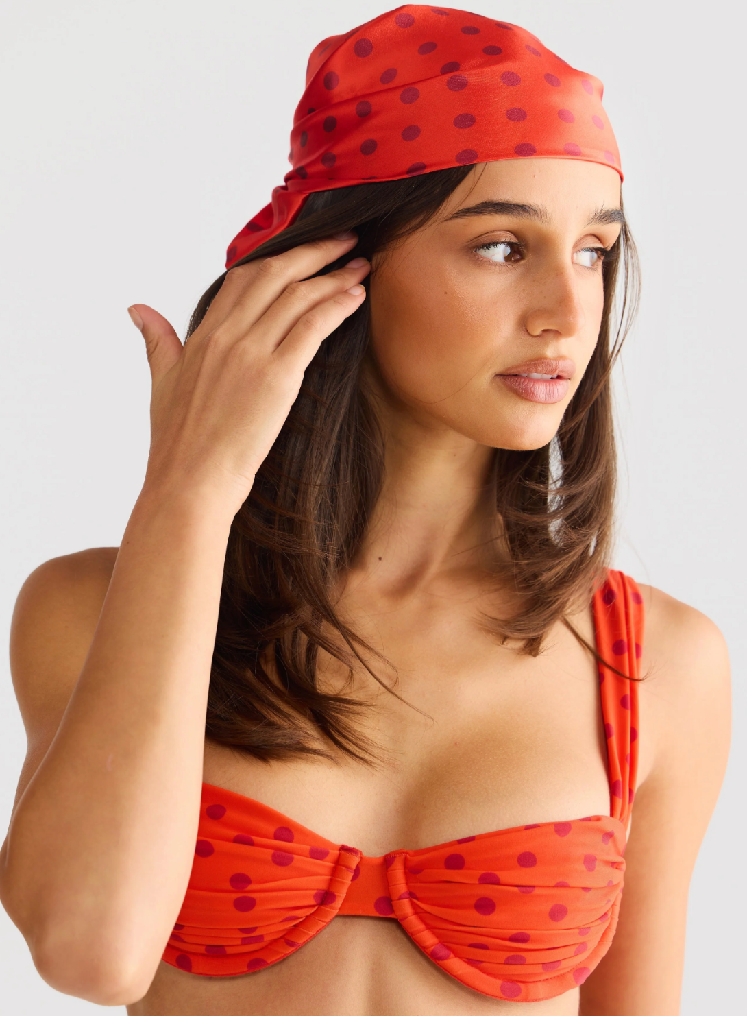 Chilli Polka Head Scarf
