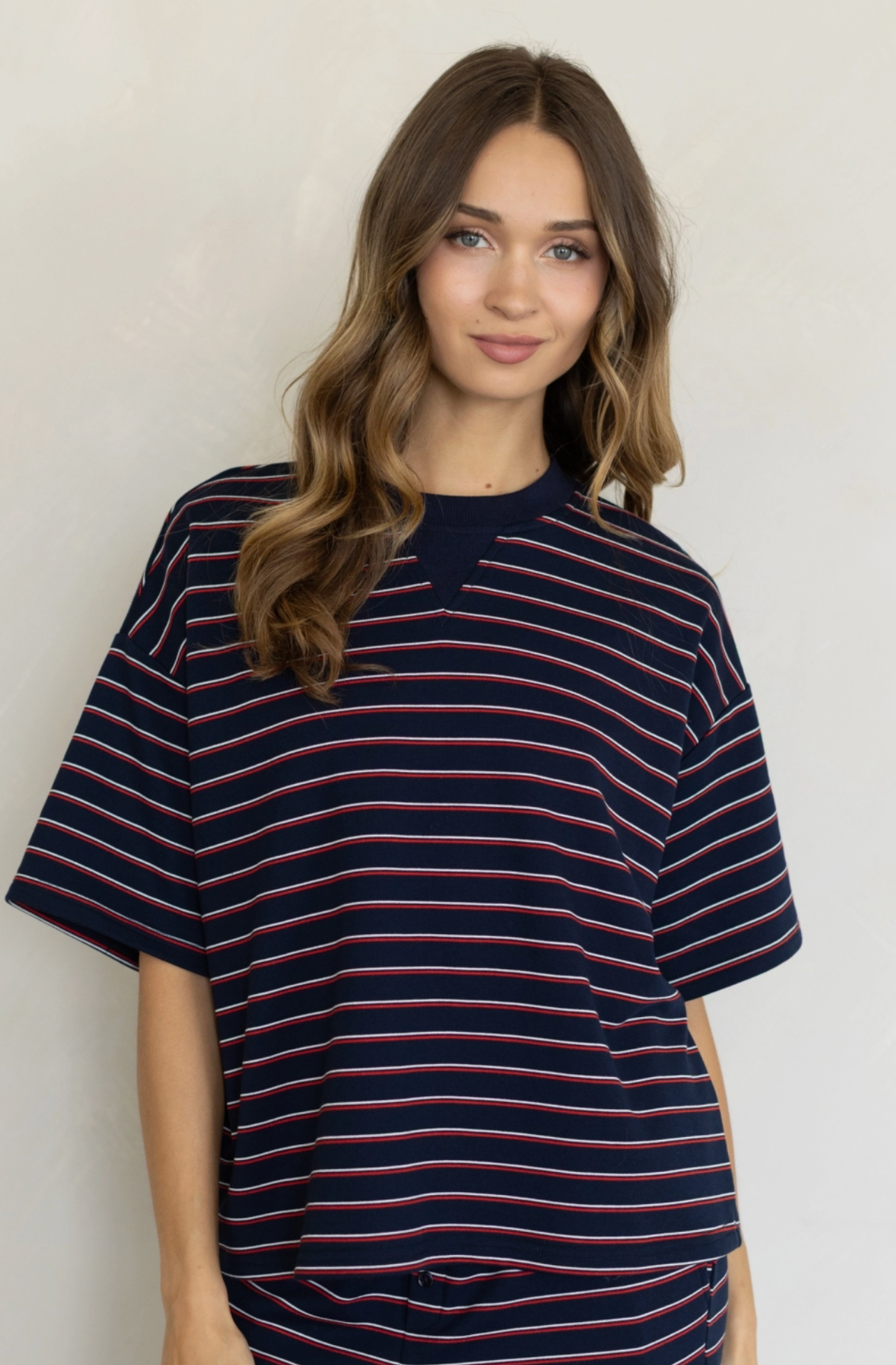 Everleigh Top - Coastal Navy Stripe
