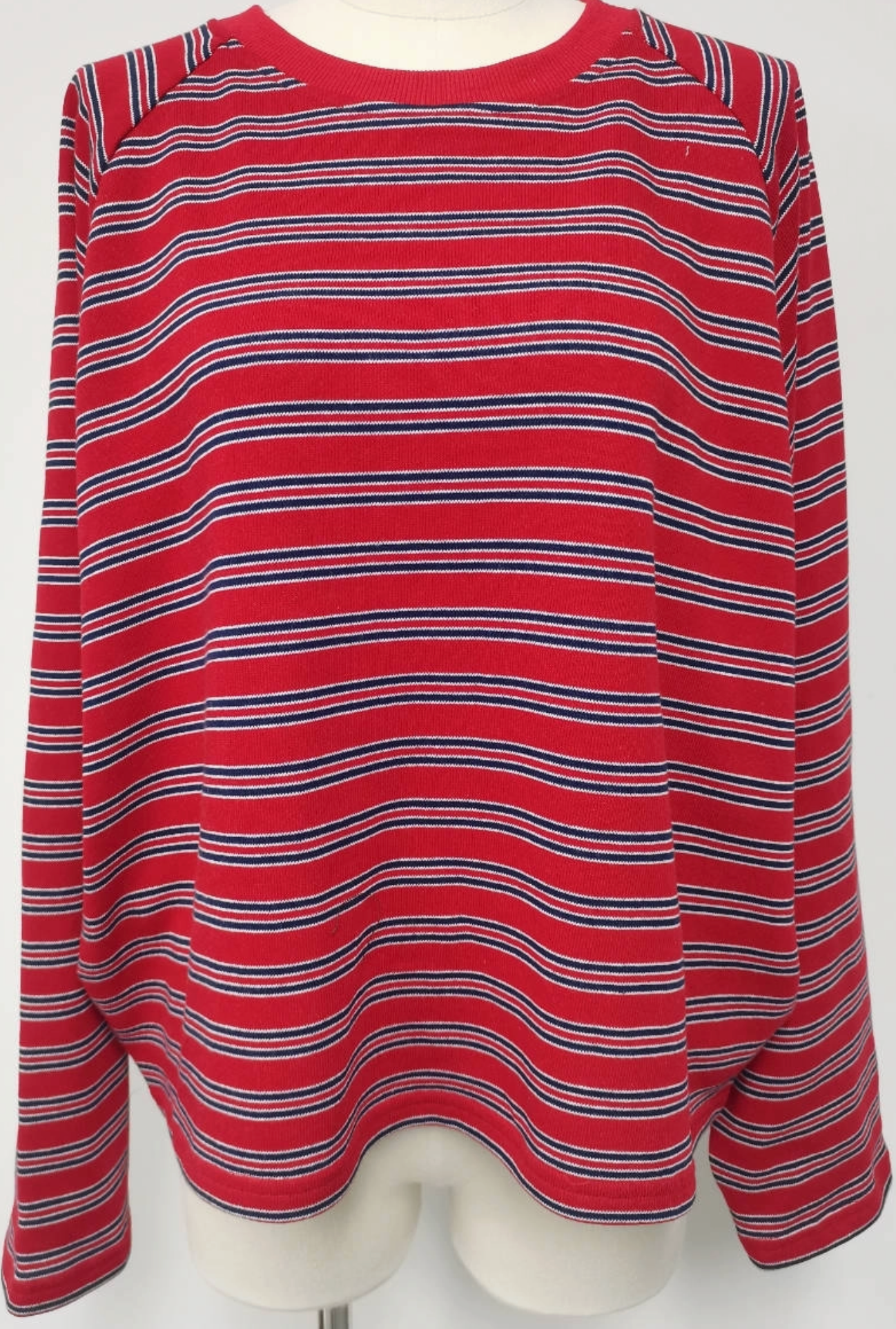 Emilia Long Sleeve Top - Coastal Red Stripe