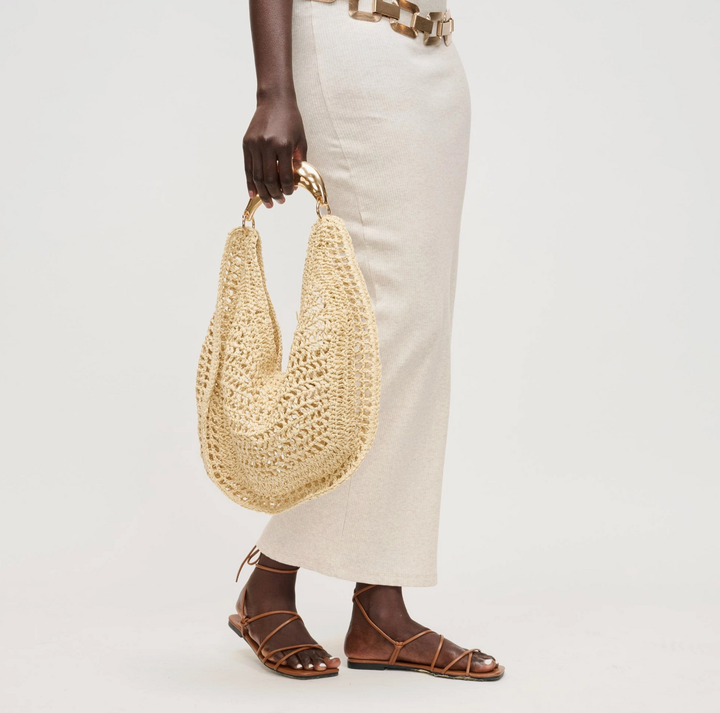 Goldie Hobo Bag - Natural