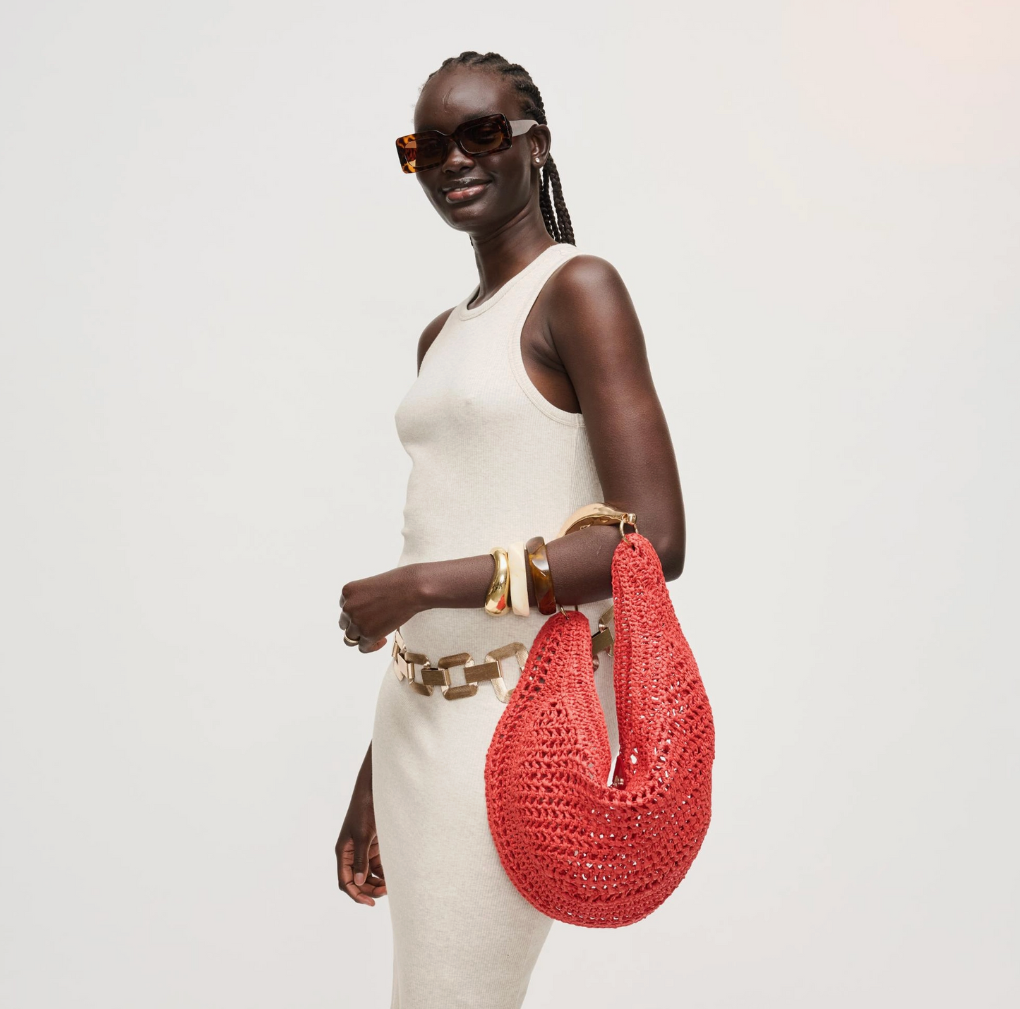 Goldie Hobo Bag - Cherry