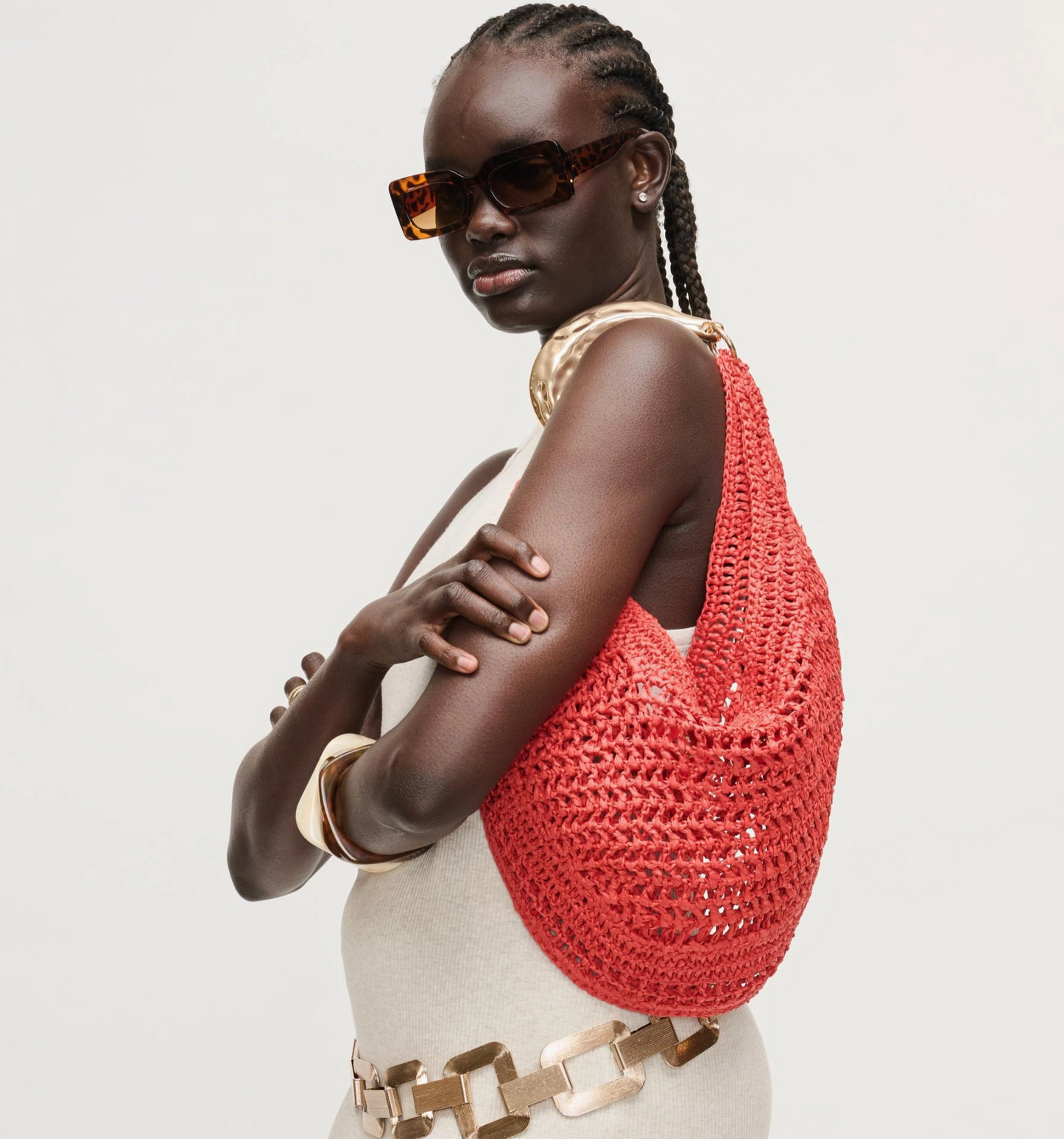 Goldie Hobo Bag - Cherry