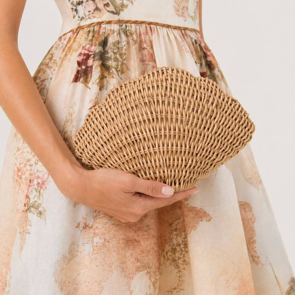 Aquata Woven Clutch
