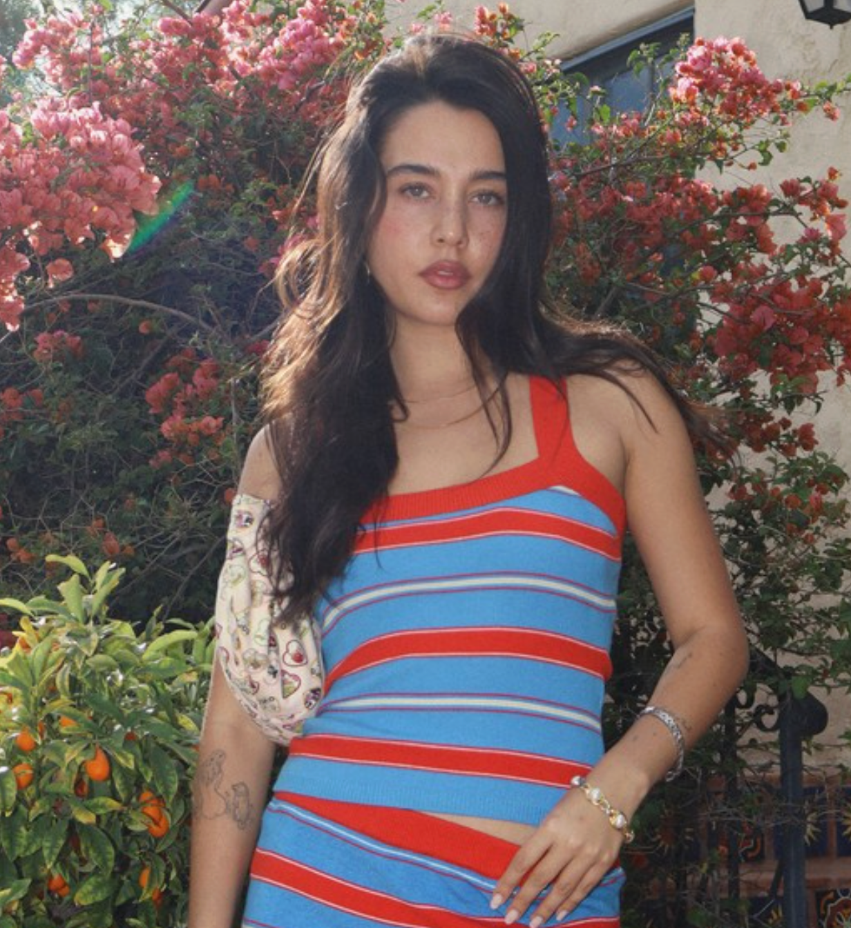 Morgan Striped Knit Tank Top