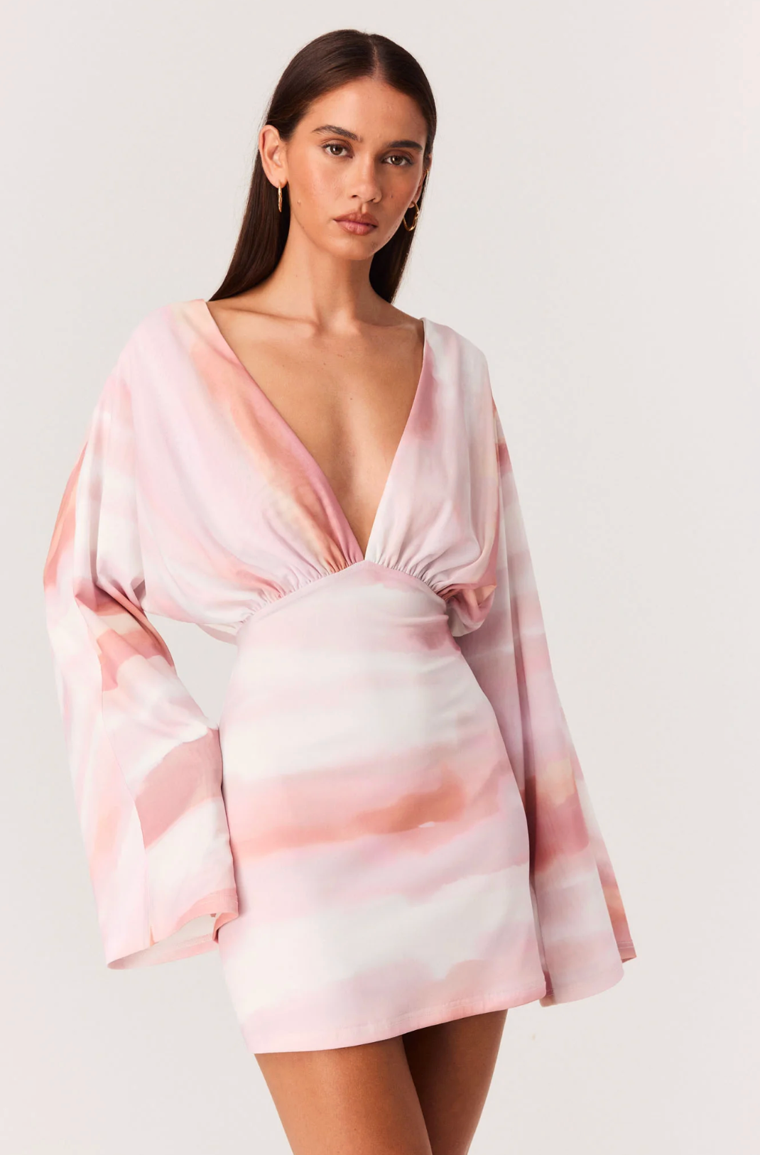 Helene Mini Dress - Pink Shell