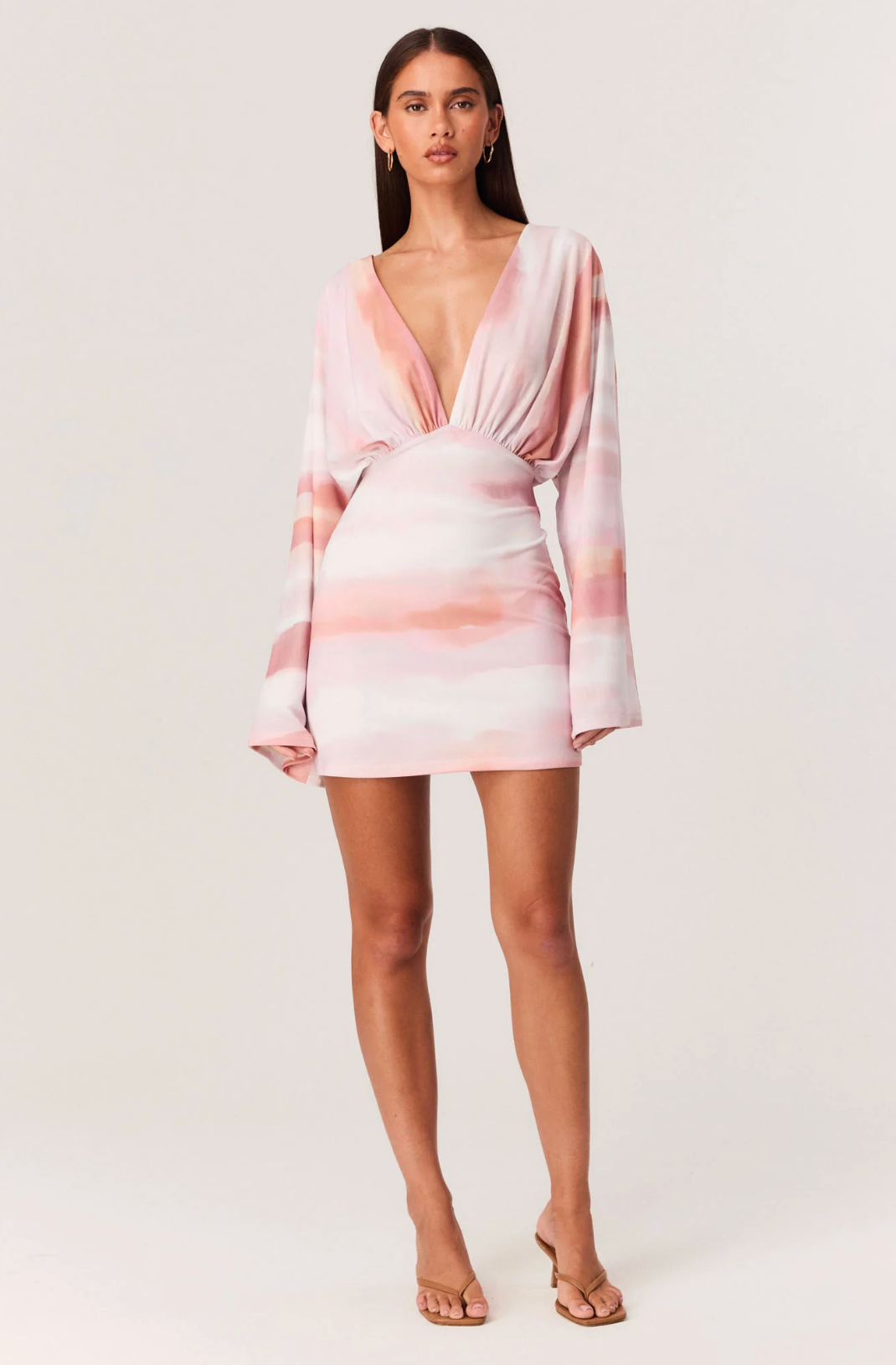 Helene Mini Dress - Pink Shell