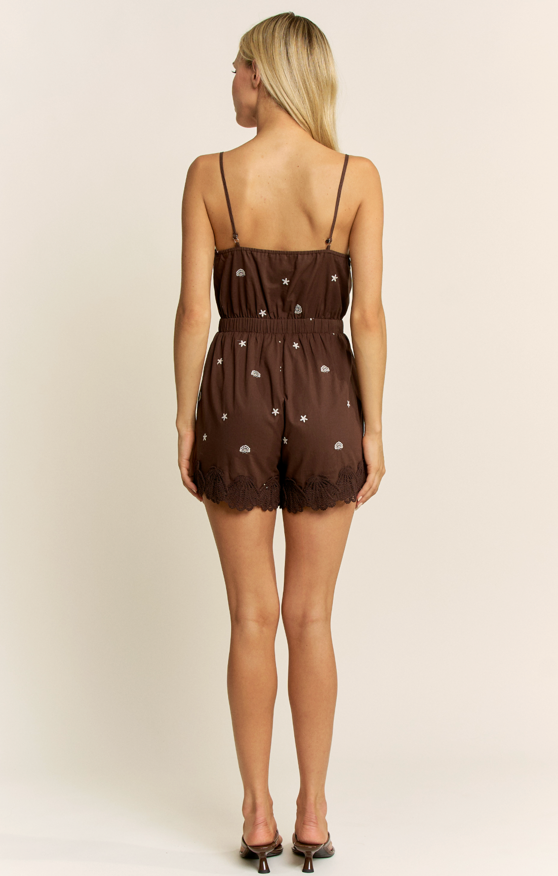 Midnight Oyster Romper - Brown
